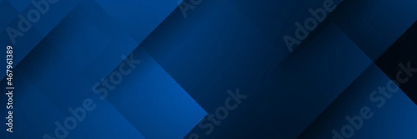 Fototapeta Abstract banner design with blue geometric background. Blue banner background. Vector abstract graphic design banner pattern background template.