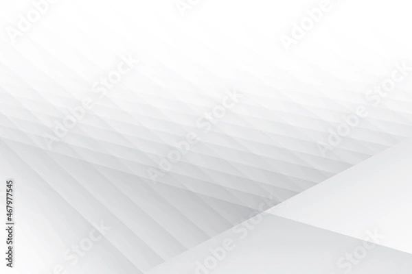 Fototapeta Abstract white and gray color, modern design background with geometric shape. Vector illustration.