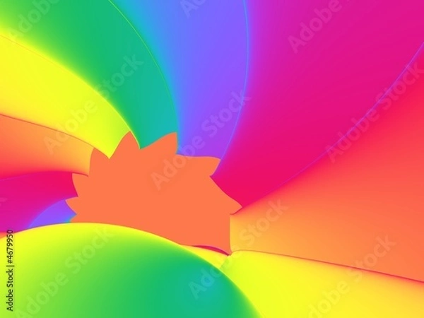 Fototapeta Fractal Rainbow Curve