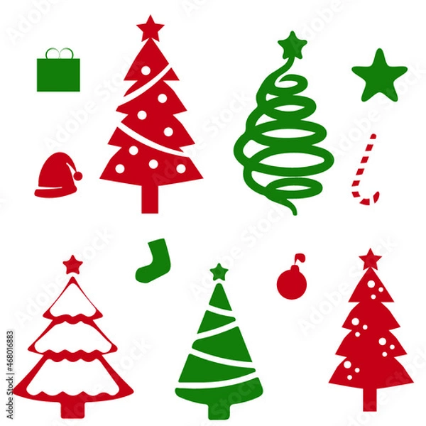 Obraz christmas tree set