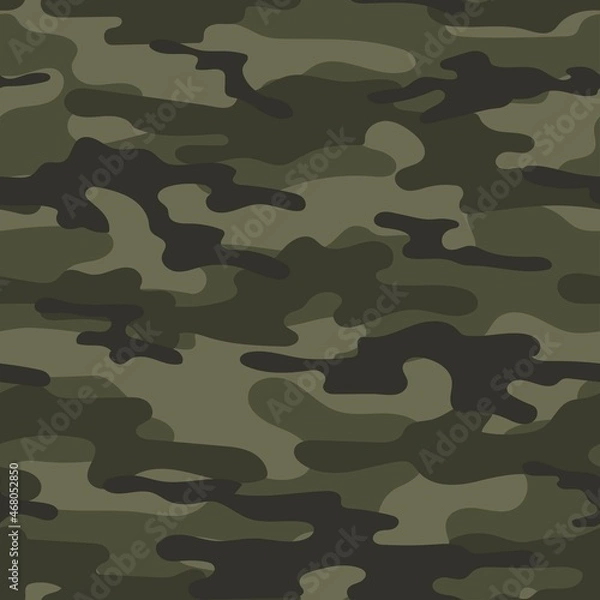 Fototapeta modern military green vector camouflage print, seamless pattern for clothing headband or print. camouflage from pols