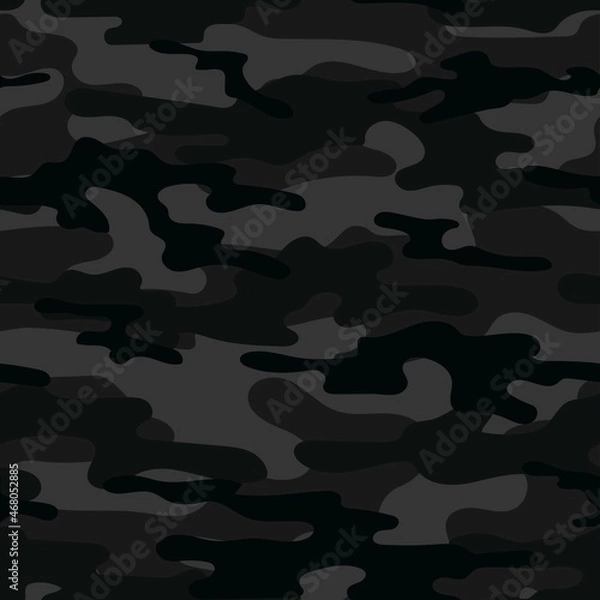 Fototapeta dark modern military vector camouflage print, seamless pattern for clothing headband or print. camouflage from pols