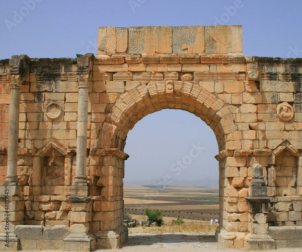 Obraz arc de triomphe à volubilis au maroc