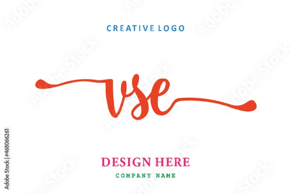 Fototapeta VSE lettering logo is simple, easy to understand and authoritative