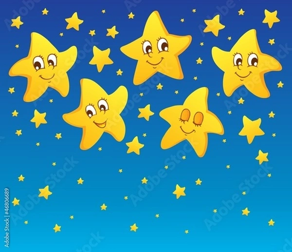 Obraz Theme with stars 1