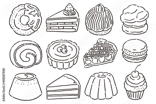 Fototapeta 洋菓子のセット