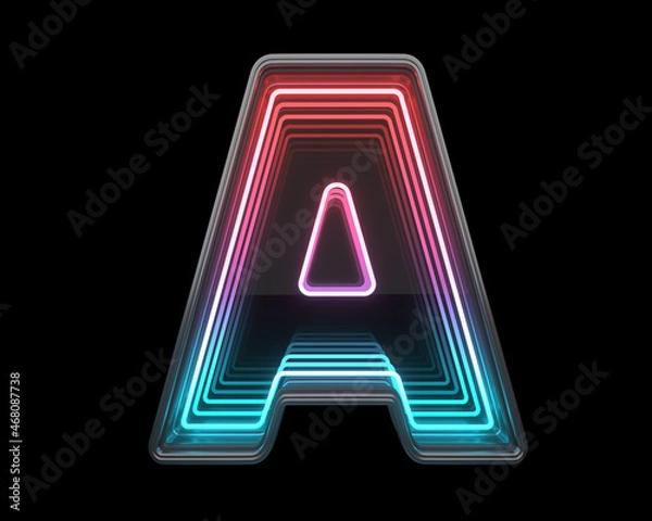 Obraz Retro infinity font. Letter A.