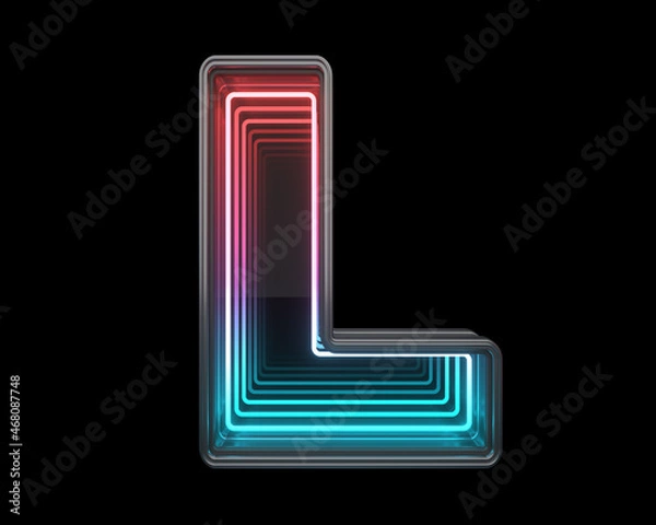 Obraz Retro infinity font. Letter L.