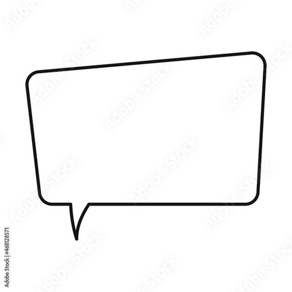 Obraz Speech bubble, speech balloon, chat bubble line art vector icon for apps and websites.
