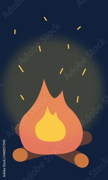 Obraz Glowing campfire