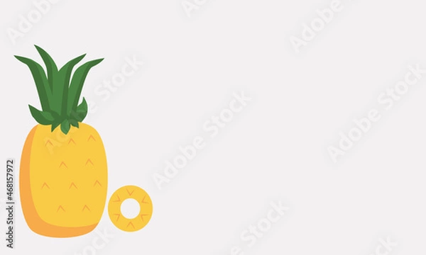 Obraz Pineapple with little slice
