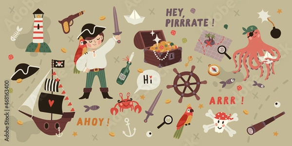 Obraz Big pirate set