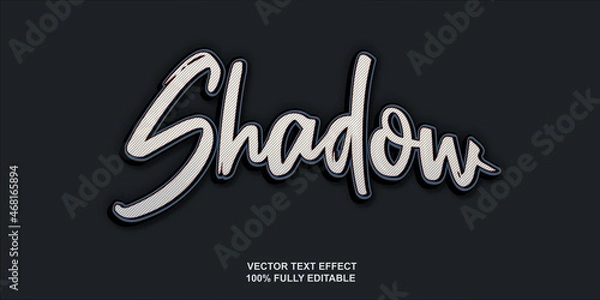 Obraz black and white shadow text effect