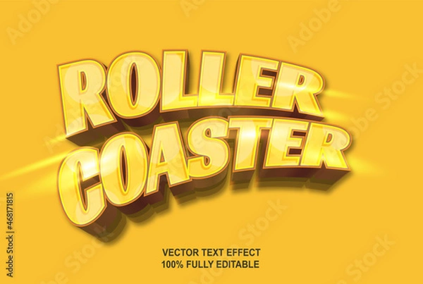 Obraz yellow roller coaster vector text effect