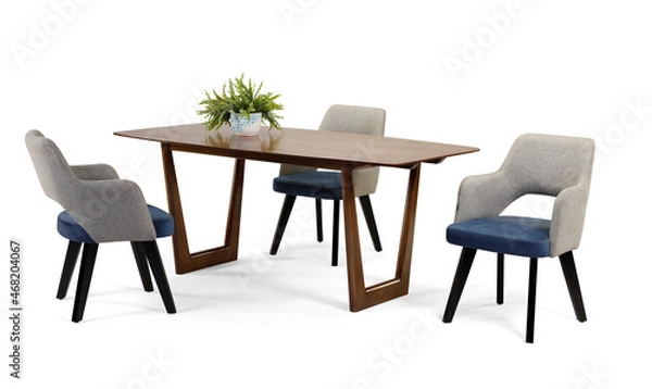Fototapeta dining table isolated on white background