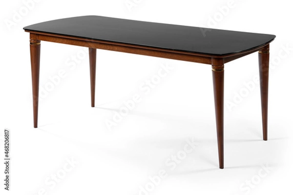 Fototapeta Single dining table isolated on white background