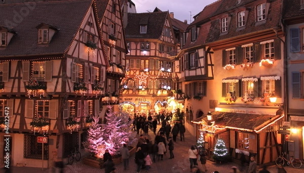 Obraz Marché de Noël, Alsace