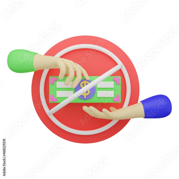 Fototapeta 3d rendering anti corruption icon