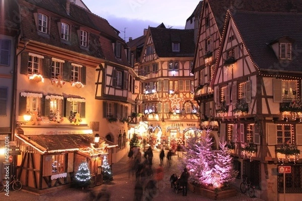 Obraz Marché de Noël, Alsace