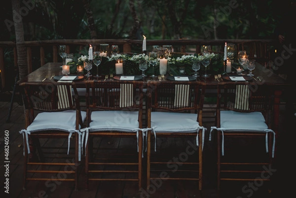 Obraz mesa con velas 