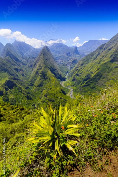 Fototapeta Cirque de Mafate, Dos d'Ane, Reunion Island