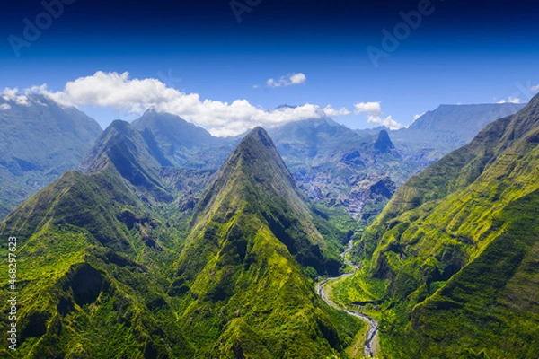 Fototapeta Cirque de Mafate, Dos d'Ane, Reunion Island