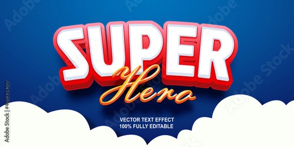 Obraz super hero bold vector text effect editable