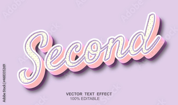 Obraz pink vector text effect editable