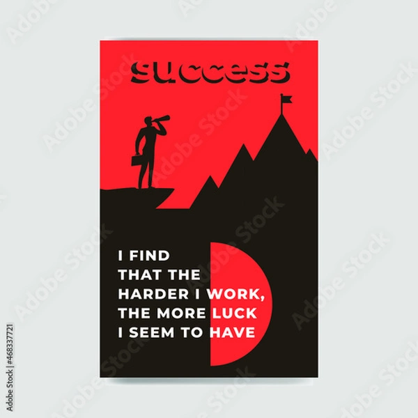 Obraz Minimalist Success Poster Design Template