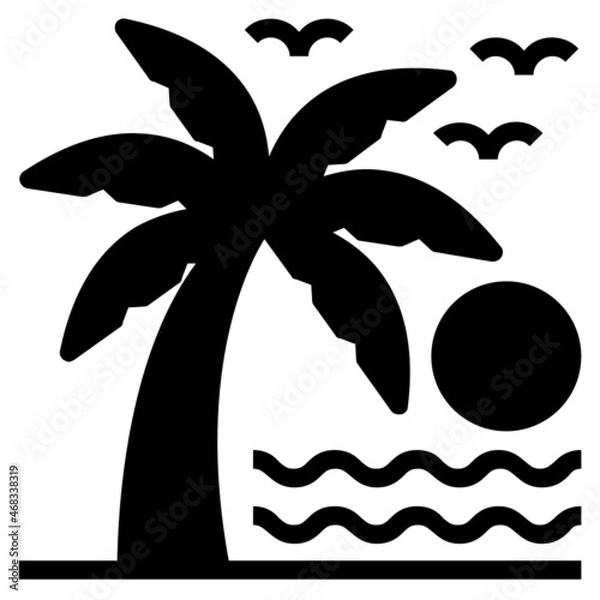 Fototapeta coconut Tree icon 