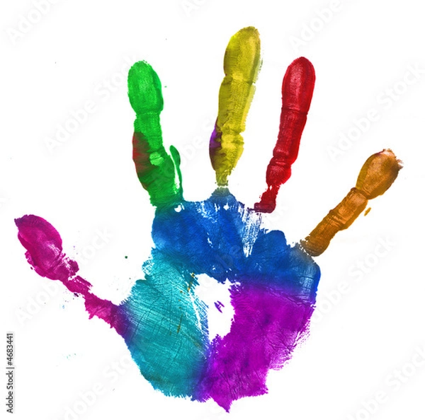 Obraz multicolor hand print