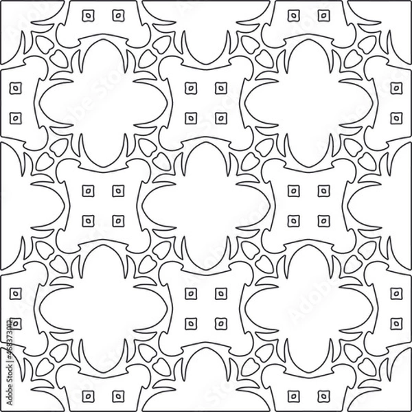 Fototapeta Repeating geometric tiles from striped elements.Modern geometric background with abstract shapes.Monochromatic Patterns.abstract texture.black and white striped ornament for design.