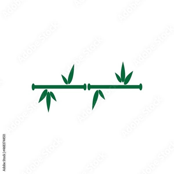 Obraz Bamboo tree logo ilustration vector template