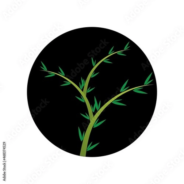 Obraz Bamboo tree logo ilustration vector template