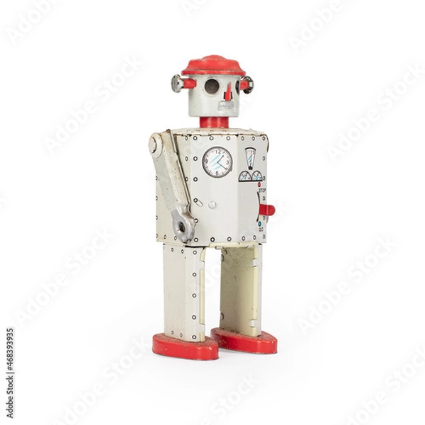 Obraz mini robot man on white background