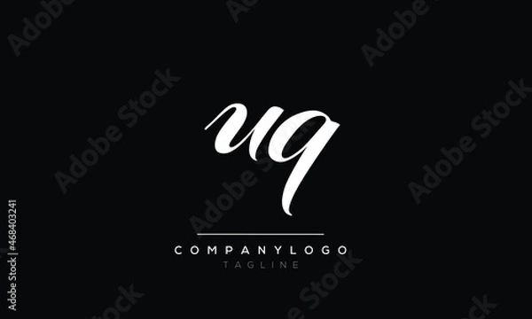 Obraz Abstract Letter Initial uq qu Vector Logo Design Template
