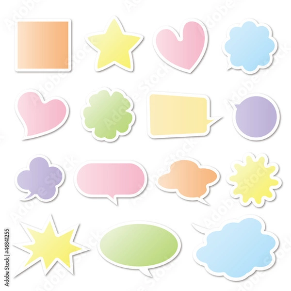 Fototapeta コメント・吹き出し・パステル