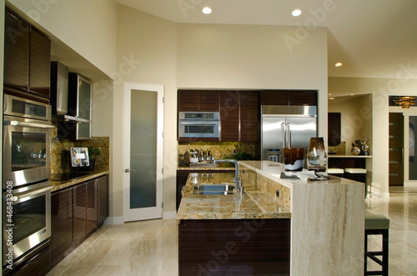 Fototapeta modern kitchen interior of new house