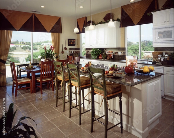 Fototapeta modern kitchen interior of new house