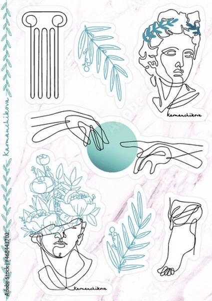 Obraz set of scientist