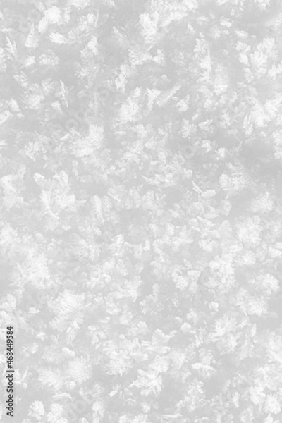 Obraz Snowy white background. Close-up snowflakes texture.