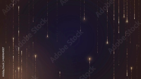 Obraz Dark background with traces of golden sparks, abstract pattern with gold lines