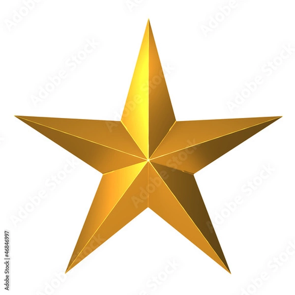 Obraz 3d Gold star