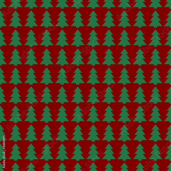 Obraz Seamless Christmas Tree Pattern