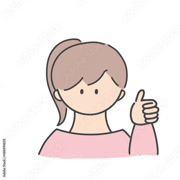 Fototapeta いいねのポーズ_女の子