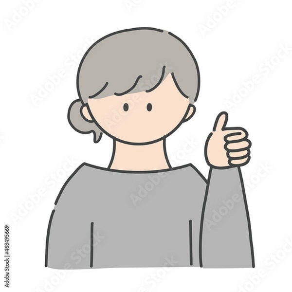 Fototapeta いいねのポーズ_女の子