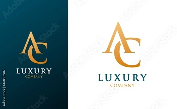 Obraz Simple AC Initial logo typography. logo templates.