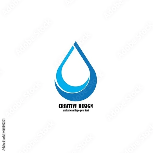 Obraz water drop logo design icon template vector illustration
