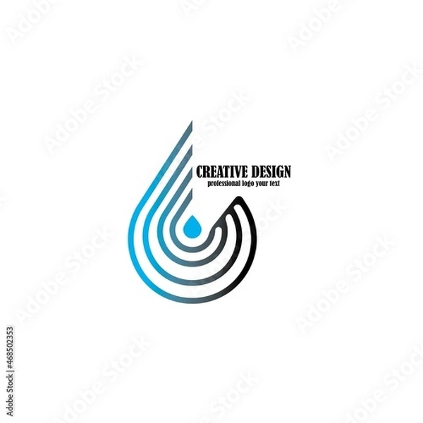 Obraz water drop logo design icon template vector illustration
