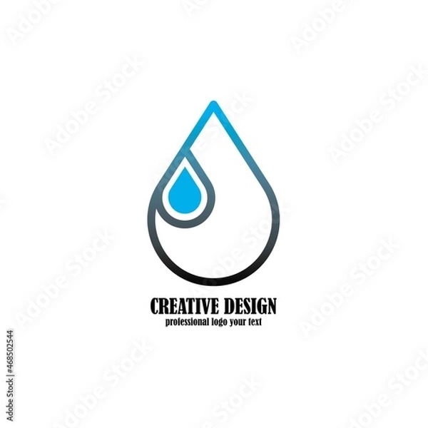 Obraz water drop logo design icon template vector illustration
